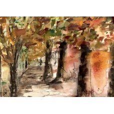 Luxembourg Garden. Walks in Paris – Original Watercolor, 24×32 cm |artist  Marina Stognieva